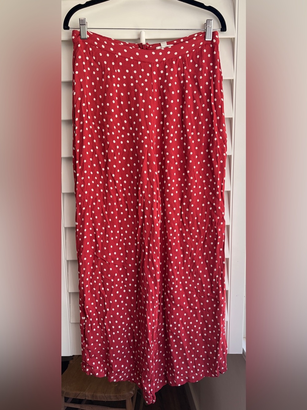 Amuse Society Floral Dot Wide-Leg Trousers